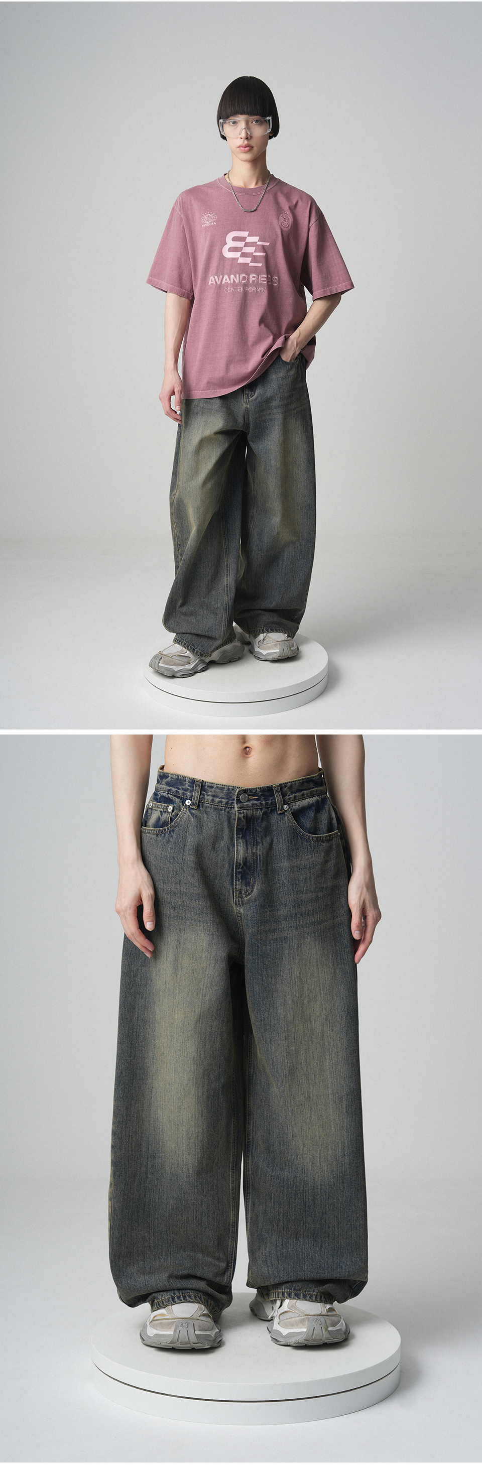 ☆AVANDRESS☆ Incision Wide Denim Pants 4COL AV41PT13 MUSINSA | AVANDRESS Incision Wide Denim Pants - 4COL