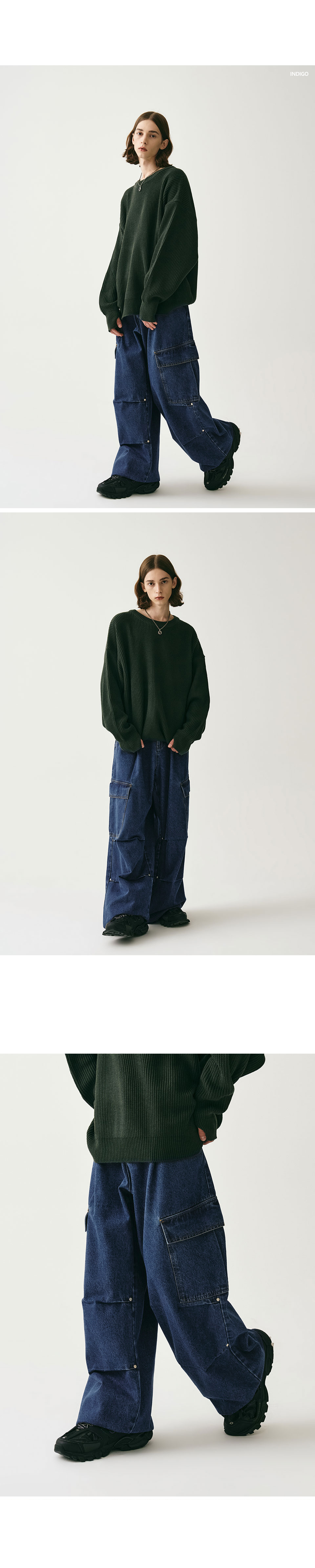 AVANDRESS ■ Side Big Cargo Pants デニム MUSINSA公式 | AVANDRESS Side Big Cargo Pants INDIGO