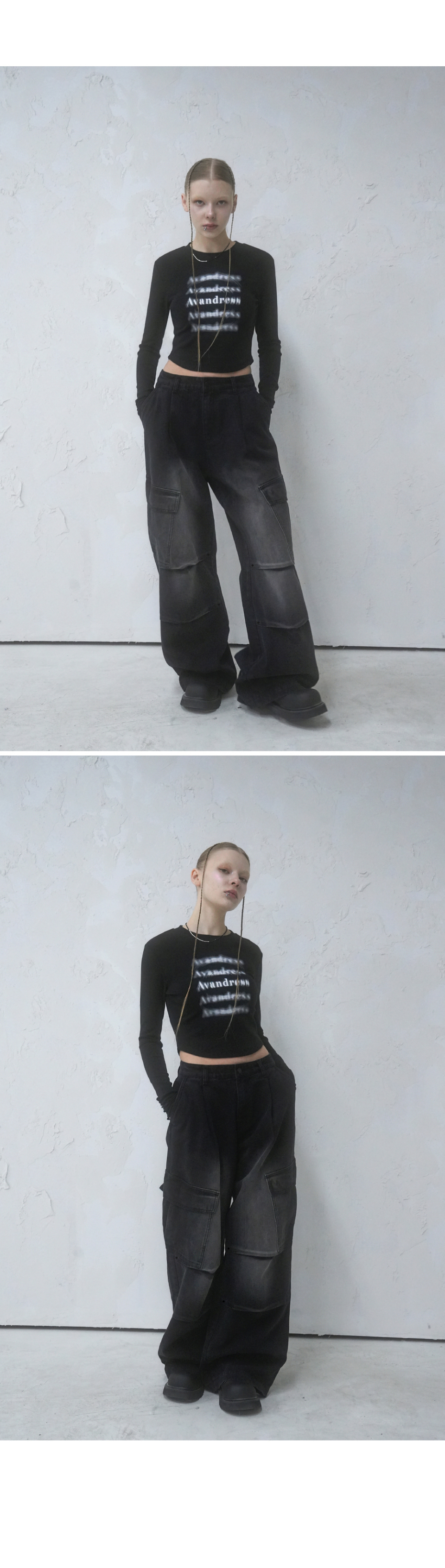 MUSINSA公式 | AVANDRESS Side Big Cargo Pants INDIGO