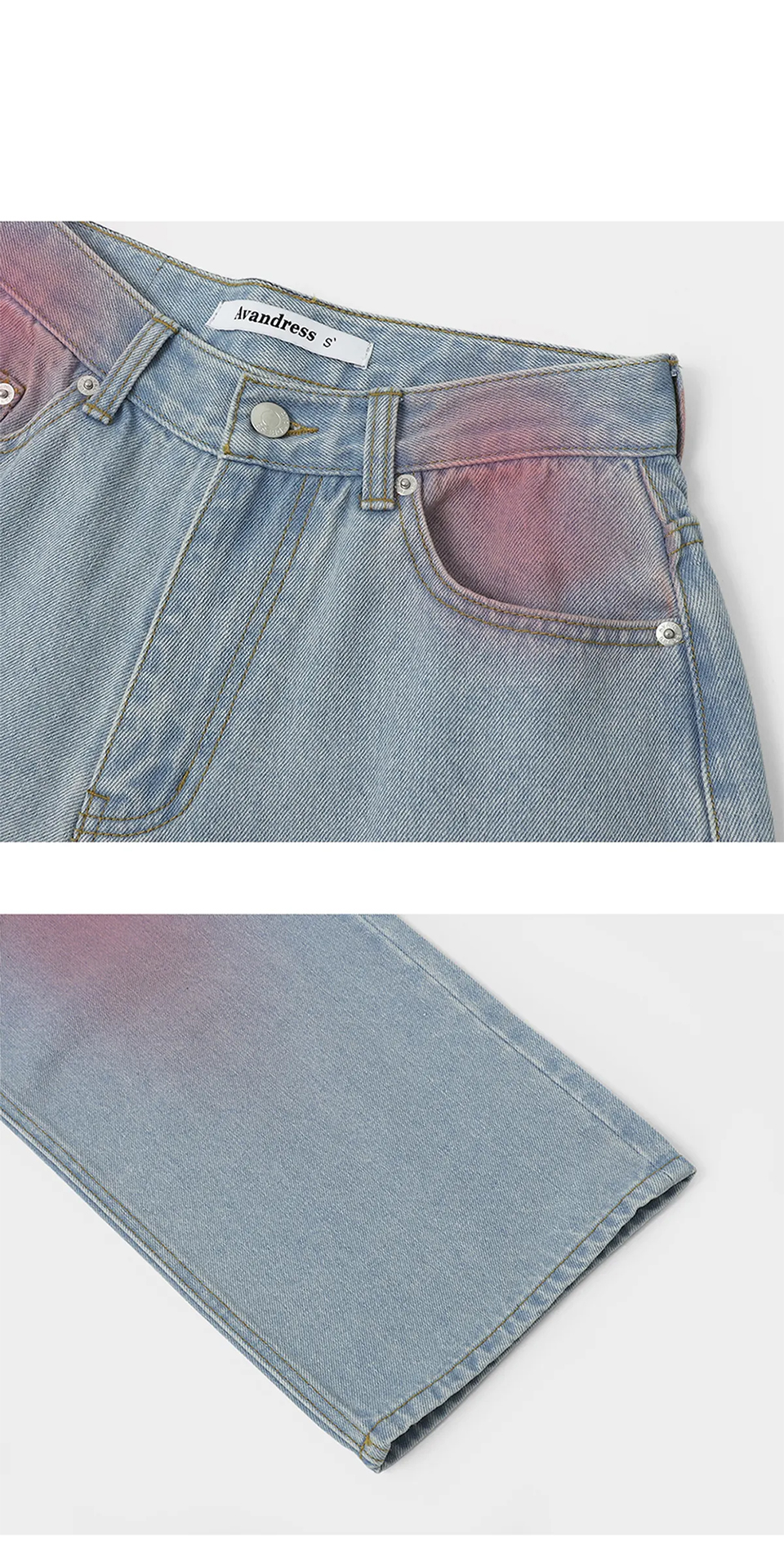 デニム・ジーパン AVANDRESS POP Pink Brush Denim Pants 4BFK788 AVANDRESS POP Pink Brush Denim Pants 4BFK788 (AVANDRESS