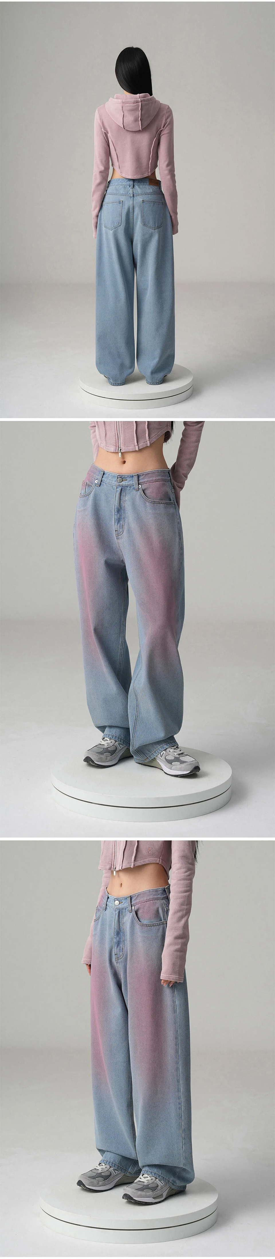 【AVANDRESS】 POP Pink Brush Denim Pants MUSINSA | AVANDRESS POP Pink Brush Denim Pants LIGHT BLUE