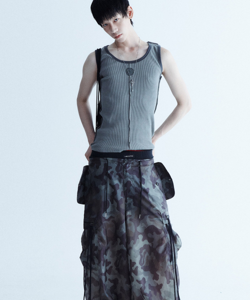 Utility Wide Cargo Pants_[Camo]