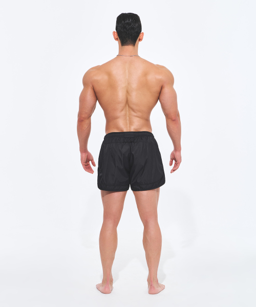 SYMBOL B PIPING WATER SHORTS [BLACK]
