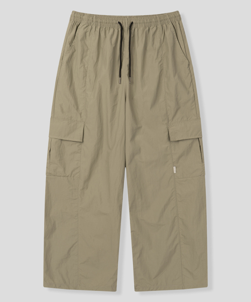 Парашютные брюки широкие, Beige
