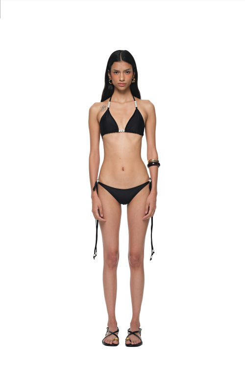 Pearl glitter bikini Black