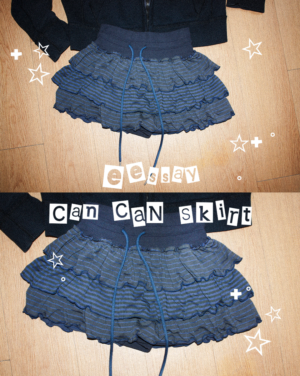 ★eessay★STRIPED CANCAN SKIRT - BLACK★正規品/韓国送料込 MUSINSA公式 | EESSAY STRIPED CANCAN SKIRT - NAVY