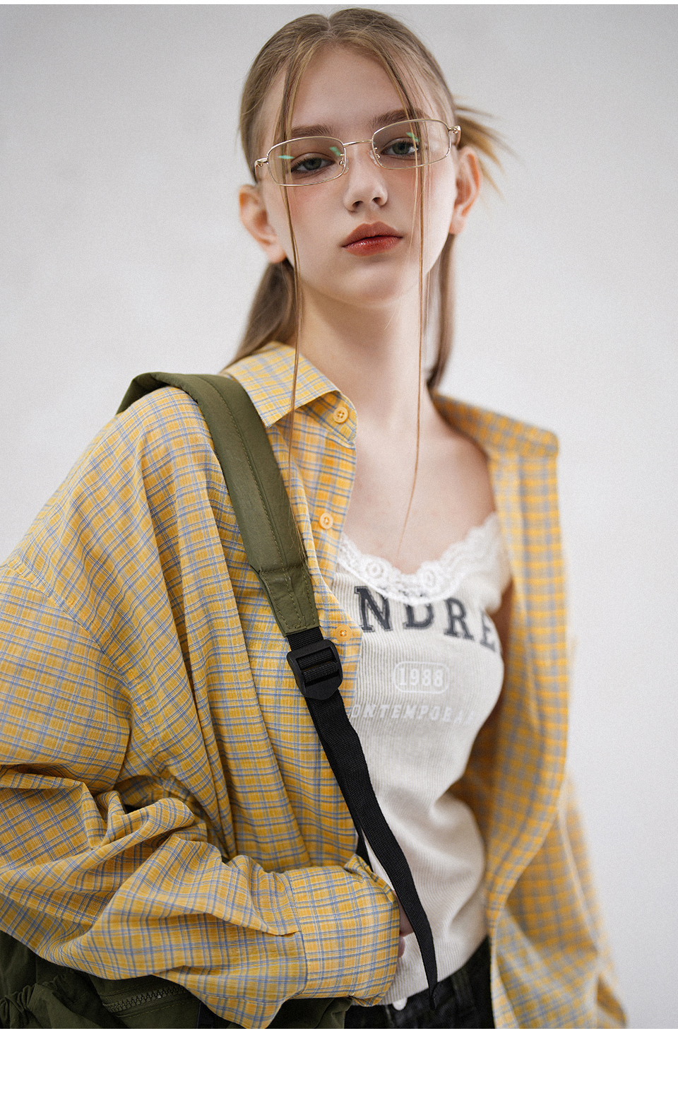 AVANDRESS/aespa 着用/OL Overfit Check Shirt/ユニセックス AVANDRESS/aespa 着用/OL Overfit Check Shirt/ユニセックス
