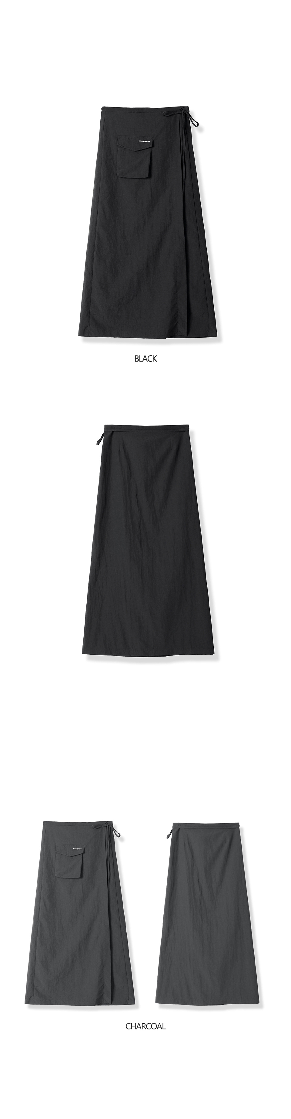 [AVANDRESS] 韓国人気★Greta Pocket Wrap Skirt MUSINSA | AVANDRESS Greta Pocket Wrap Skirt CHARCOAL