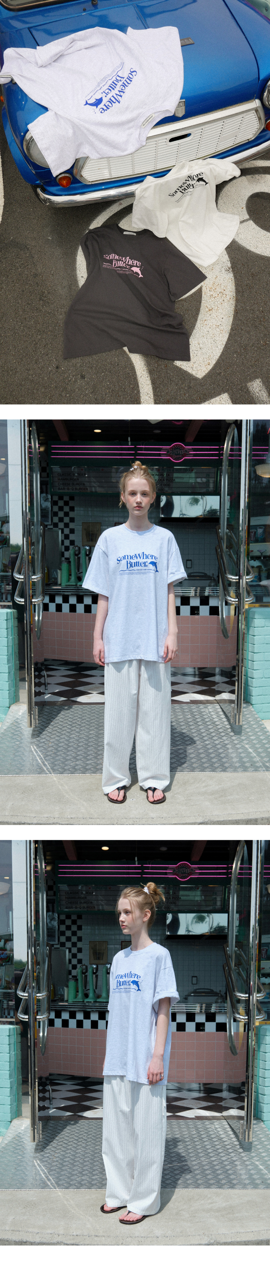 [SOMEWHERE BUTTER]★25SS★Dolphin Wave Logo Over-Fit Top MUSINSA | SOMEWHEREBUTTER Dolphin Wave Logo Over-Fit Top