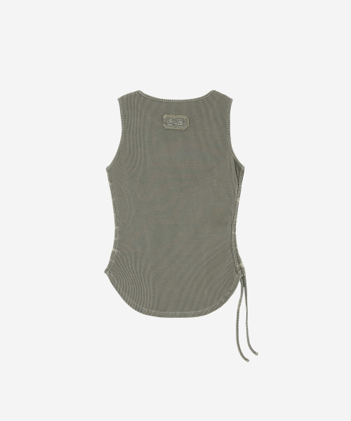Incision Cat Washing Sleeveless Khaki