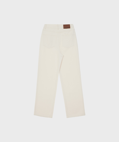 Wide Cotton Pants (Ivory)