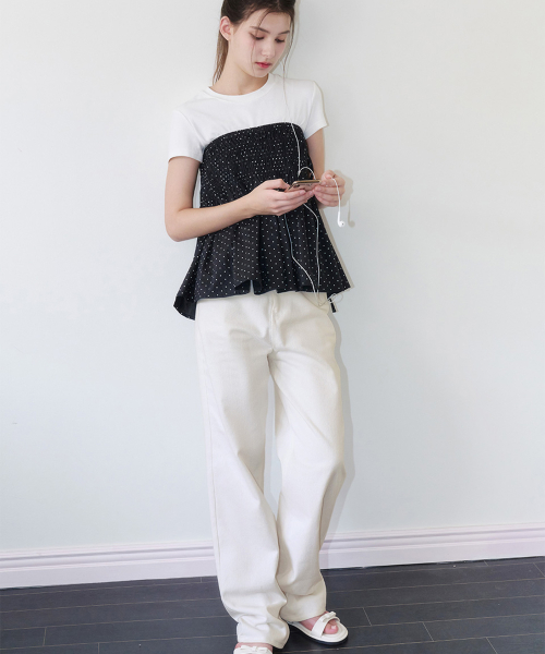 Wide Cotton Pants (Ivory)