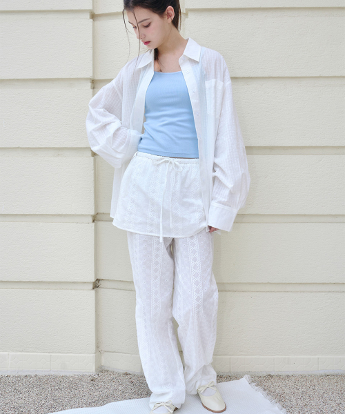 Eyelet Skirt Pants (1color)