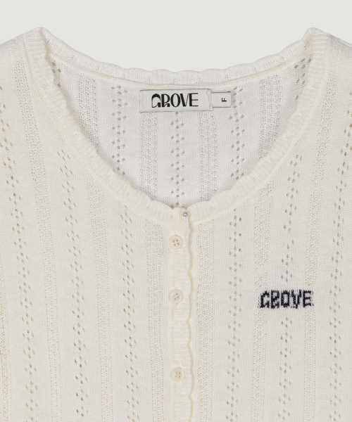 KOI KNIT CARDIGAN (WHITE)