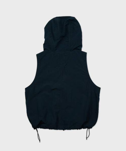 Нейлоновый жилет с капюшоном - NAVY