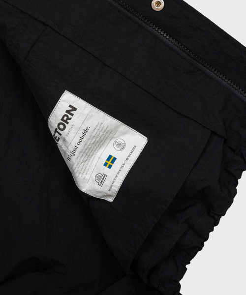 Нейлоновый жилет с капюшоном рипстоп - BLACK