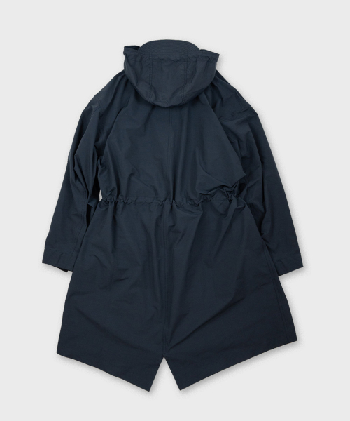 Нейлоновая парка-фиштейл с капюшоном - NAVY