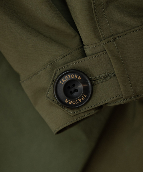 Нейлоновая парка-фиштейл с капюшоном - OLIVE
