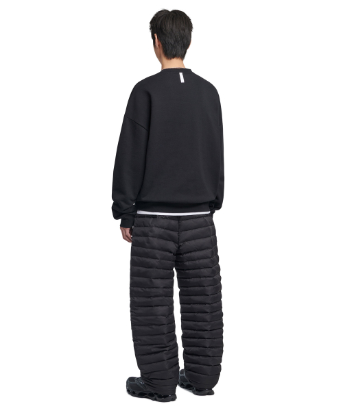 CREPE DUCK DOWN PADDED PANTS - BLACK