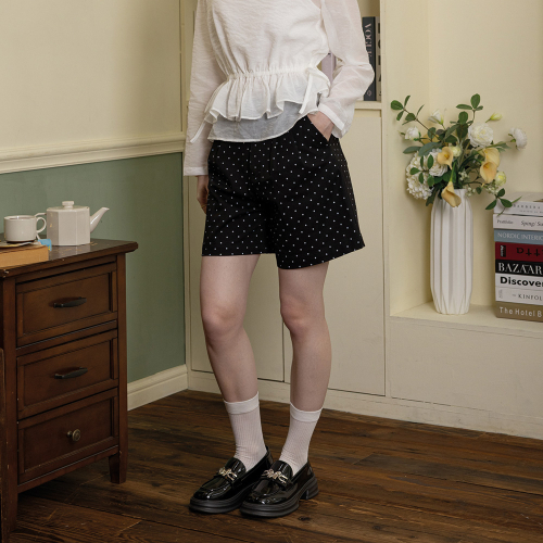 DD_Polka dot cute pants_BLACK