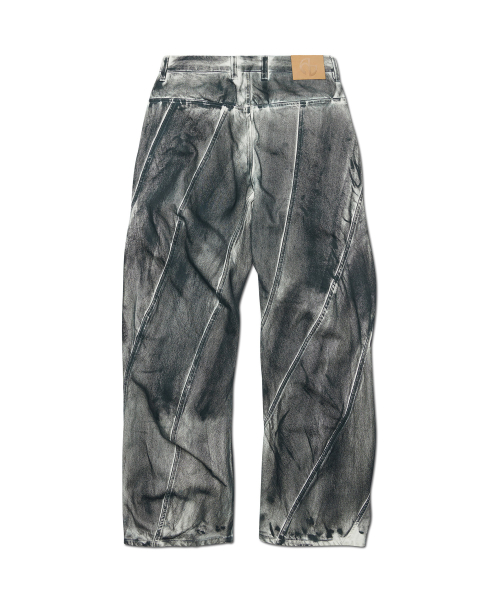 STAINED D.L DENIM PANTS - STAINED WHITE