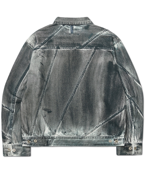 STAINED D.L DENIM TRUCKER JACKET - STAINED WHITE