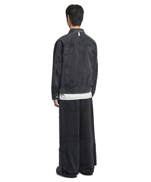 SLASH TRUCKER JACKET - WASHED BLACK