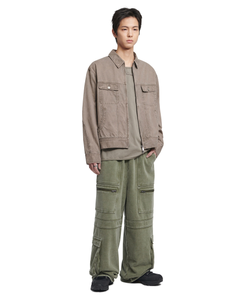 SLASH TRUCKER JACKET - WASHED CHARCOAL