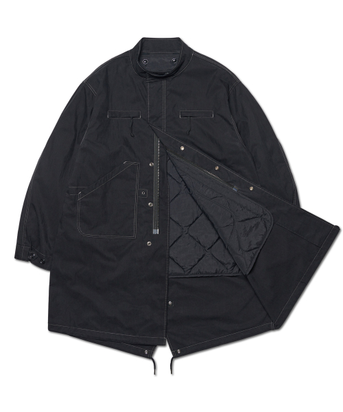 PATCHED EMBLEM PARKA - WASHED BLACK