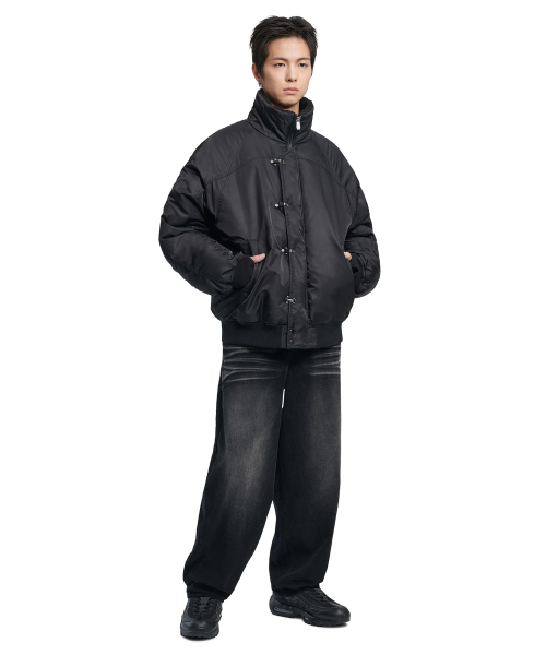 K.L BOMBER JACKET - BLACK