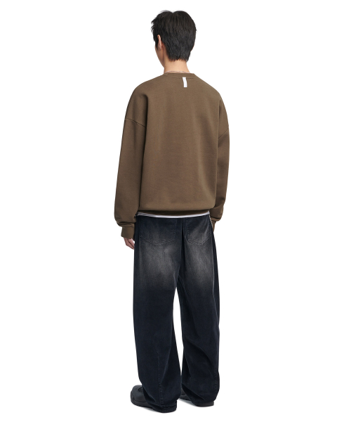R.V LOGO SWEATSHIRT - BROWN