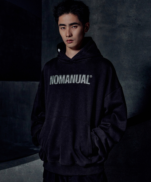 STAMPED LOGO HOODIE - BLACK