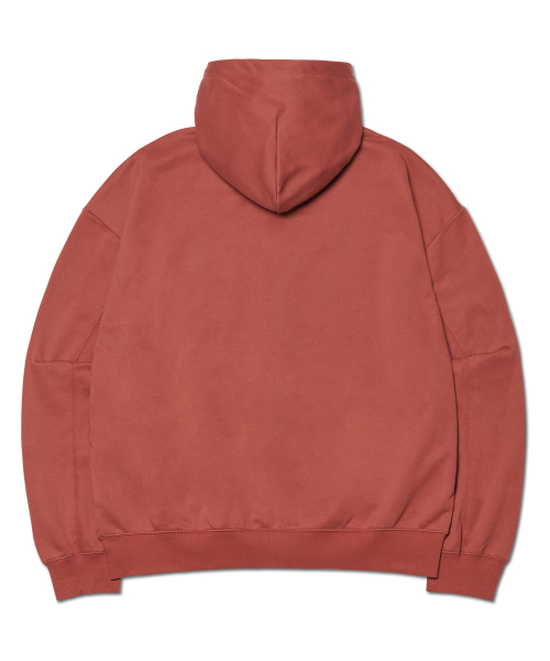 B.A HOODED ZIP-UP - BURGUNDY