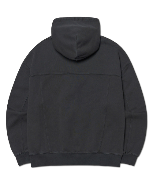 G.L HOODED ZIP-UP - BLACK