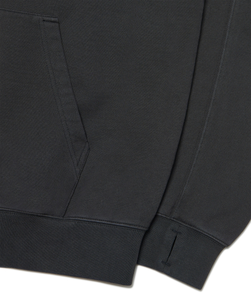G.L HOODED ZIP-UP - BLACK