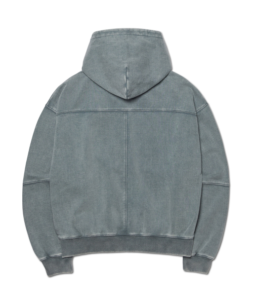 C.A VINTAGE HOODED ZIP-UP - WASHED GRAY
