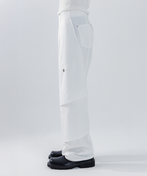 multi layered pants (white)