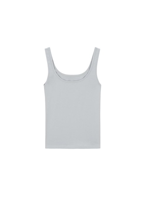 Deep squaer back tank - silver