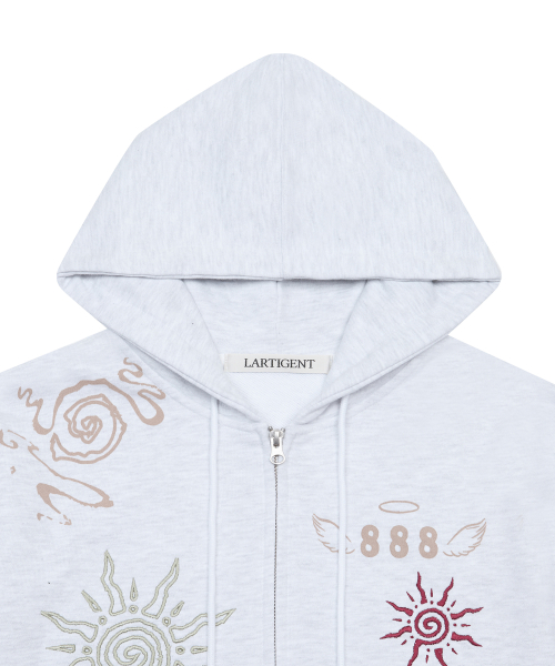 L19 ANGEL HOOD ZIP-UP(MELANGE)