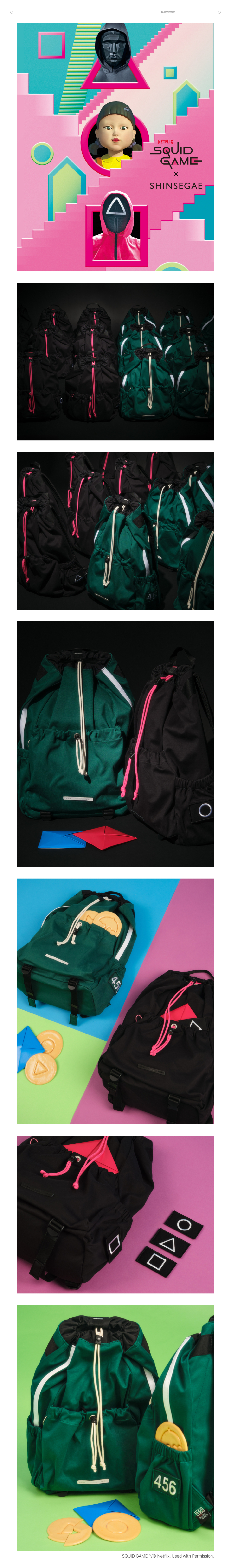 MUSINSA | RAWROW X Squid Game 2 String Backpack PLAYER