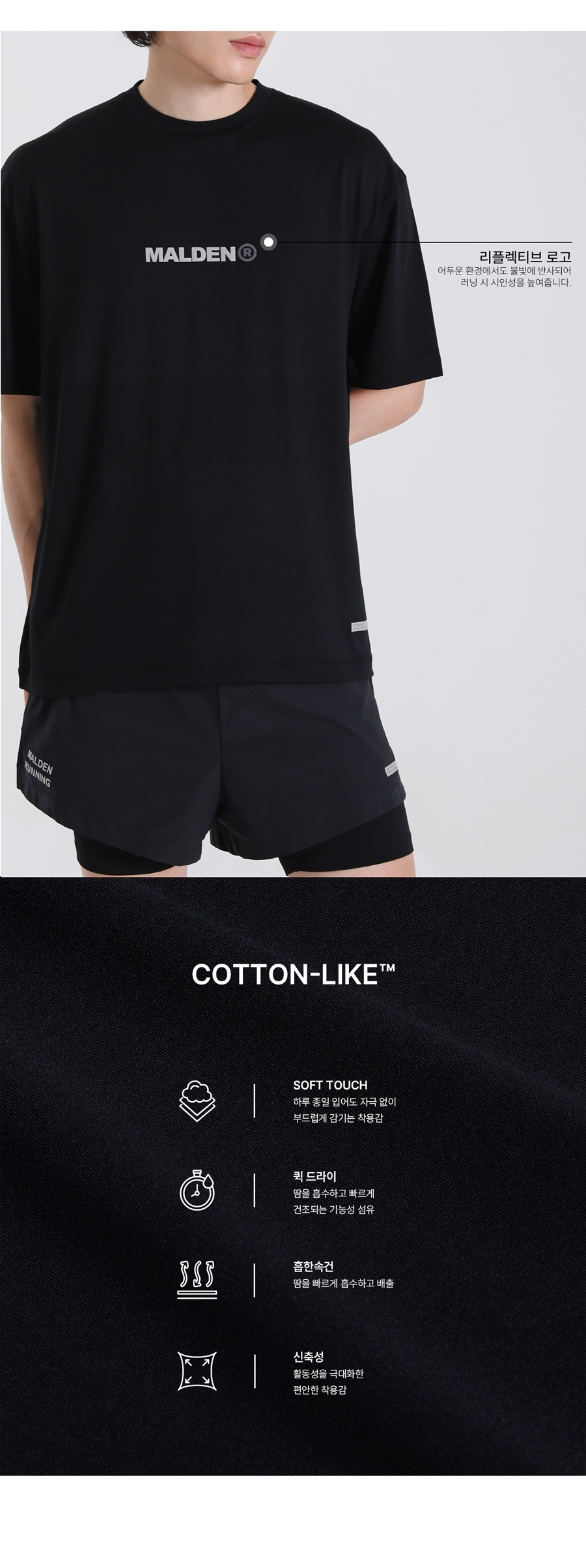 COTTON-LIKE RUNNING SHORT SLEEVE - 2 COLORS 
