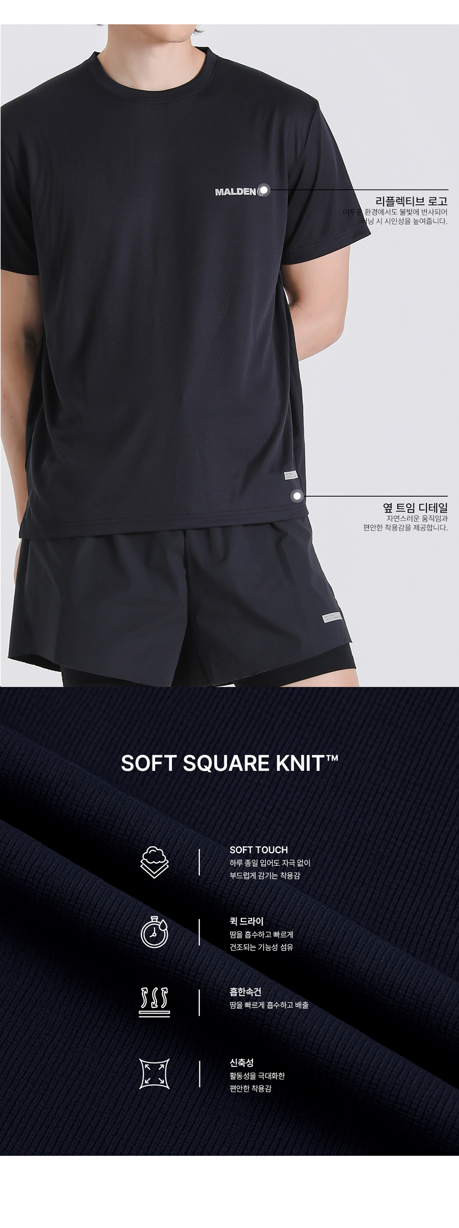 SQUARE KNIT RUNNING SHORT SLEEVE