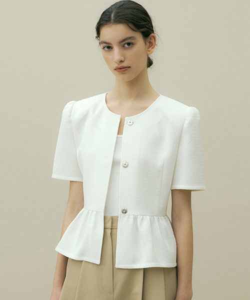 TWEED FRILL JK_2COLOR