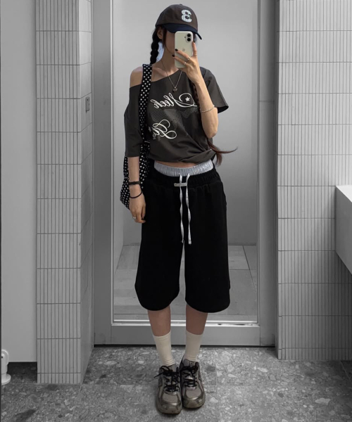 Boxer trunk Bermuda pants [Black] thumbnail 4