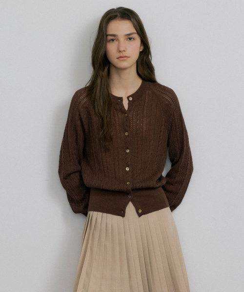 LINEN POINTAIL CARDIGAN_3COLOR
