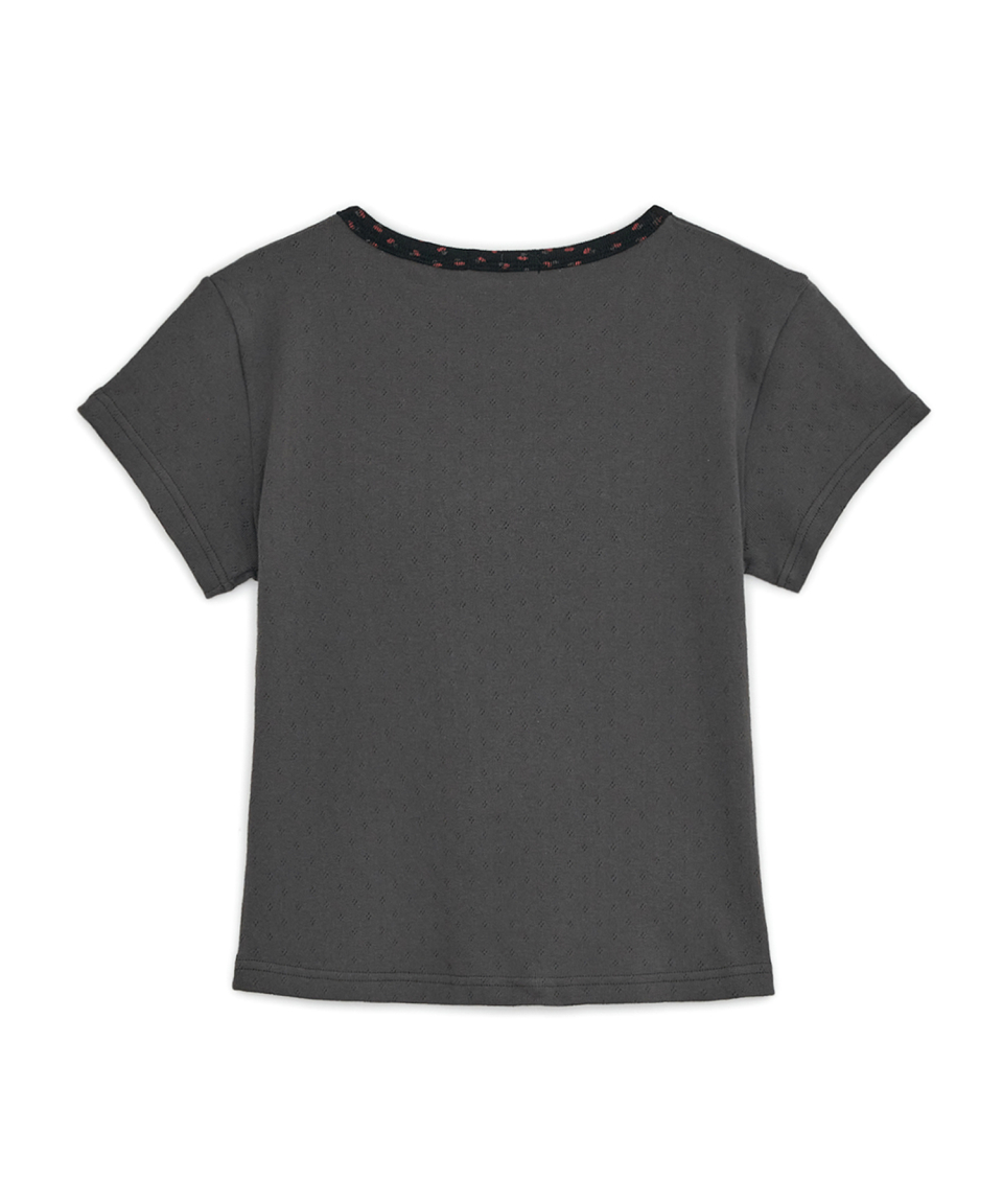 MUSINSA | HUG YOUR SKIN HUG friends T (Charcoal)