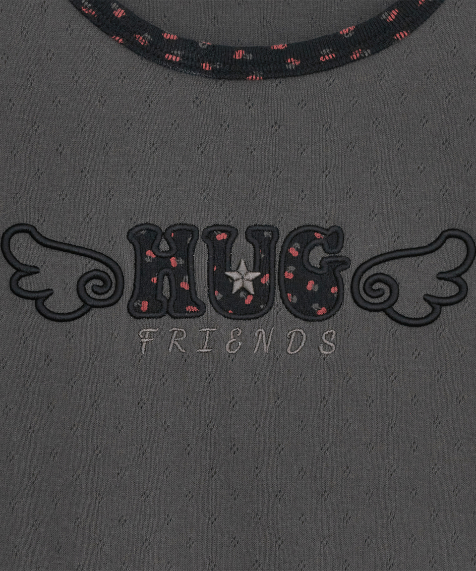 【HUGYOURSKIN】Hug Friends Tea (Charcoal) MUSINSA | HUG YOUR SKIN HUG friends T (Charcoal)