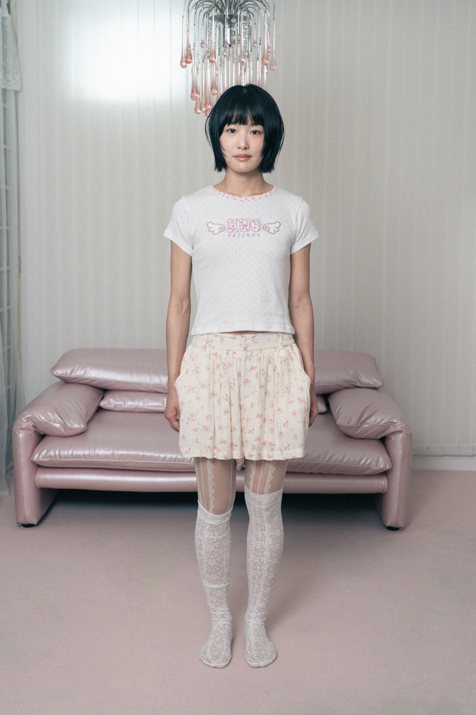 【HUGYOURSKIN】Hug Friends Tea (White) MUSINSA | HUG YOUR SKIN HUG friends T (White)