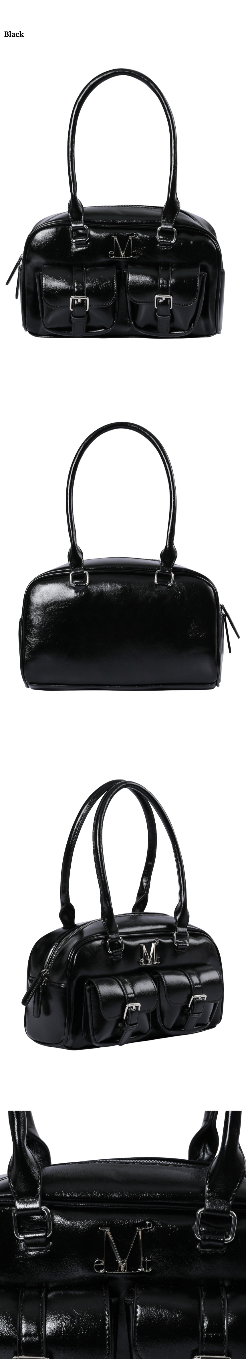 ショルダーバッグ・ポシェット MUCENT BIRUS L ENAMEL 2-BELT POCKET SHOULER BAG 5BMR0101 MUCENT BIRUS METAL ENAMEL 2-BELT POCKET SHOULER BAG 5BMR0101