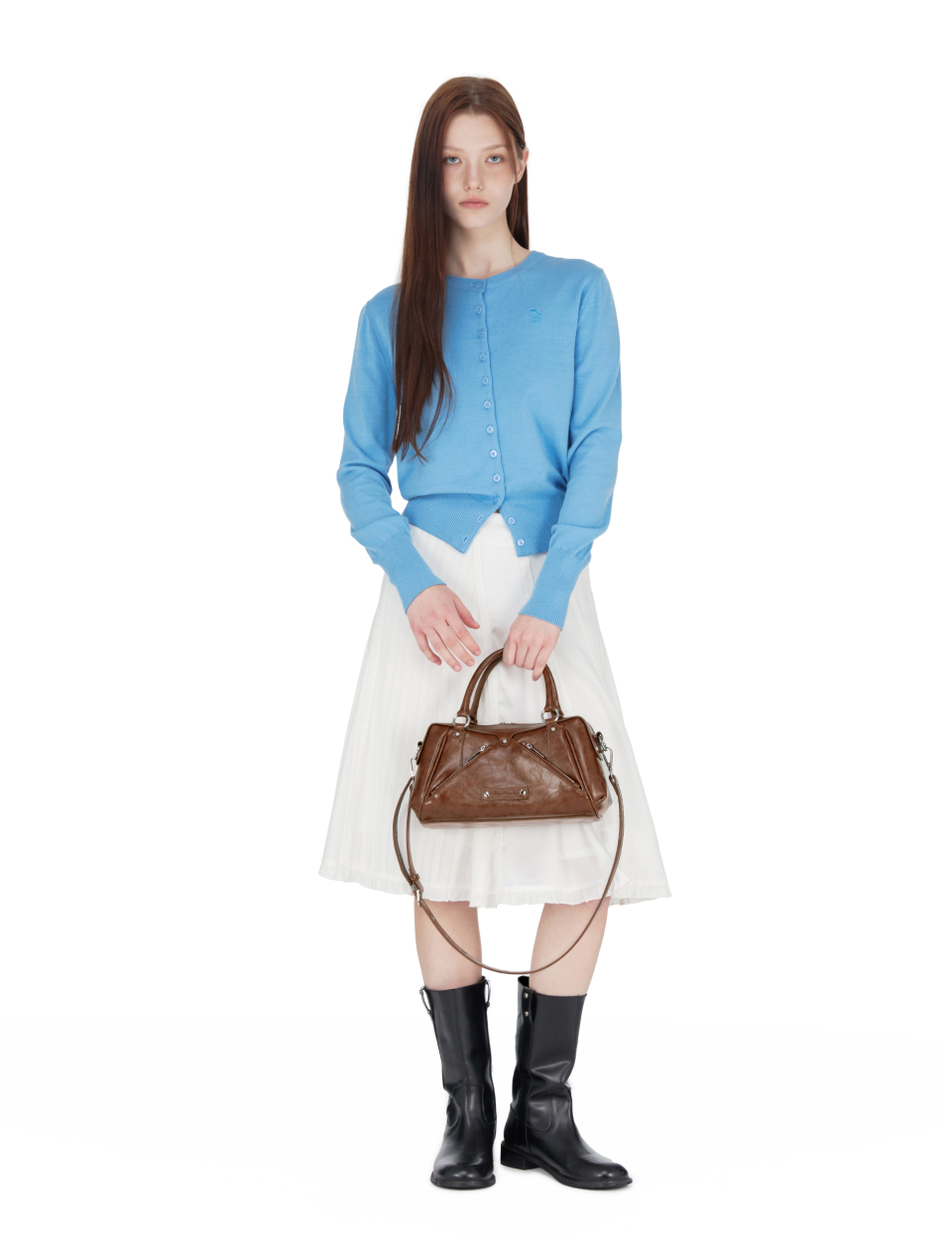 MUSINSA | SUNBURNPROJECT Faux Leather Mini M.O.S Bag, BROWN